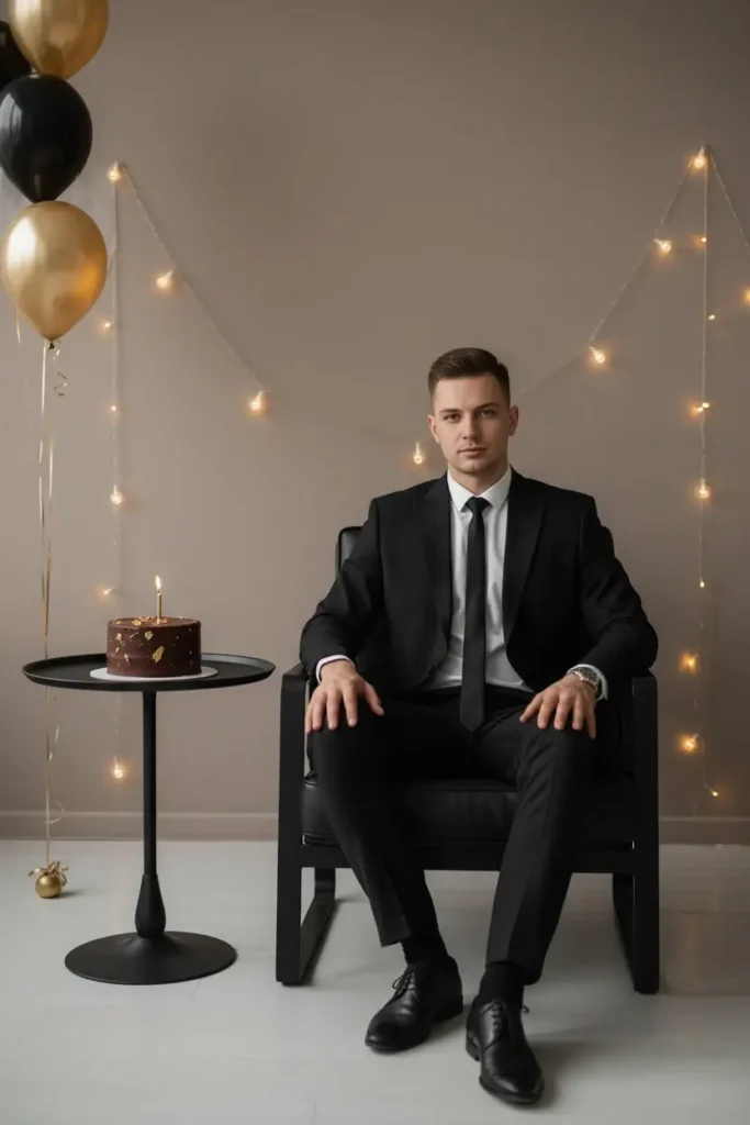 Birthday Photoshoot Ideas at Home for Men