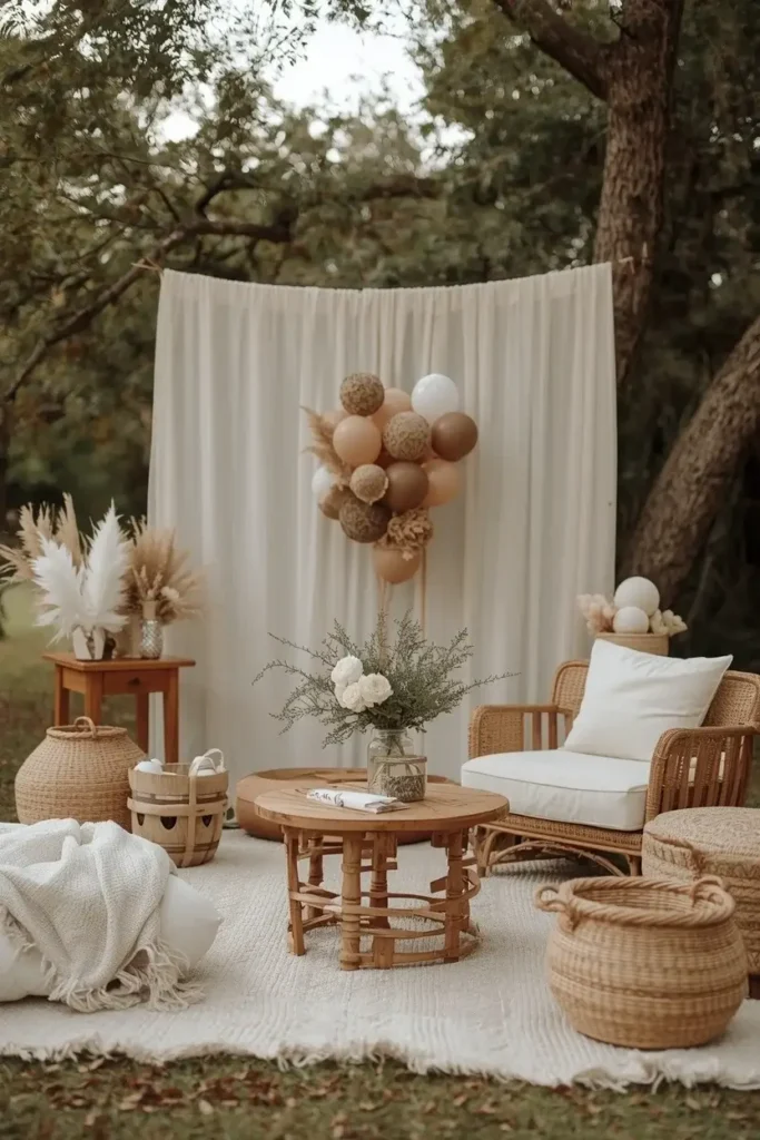 Picnic Theme Birthday Party Setup Ideas