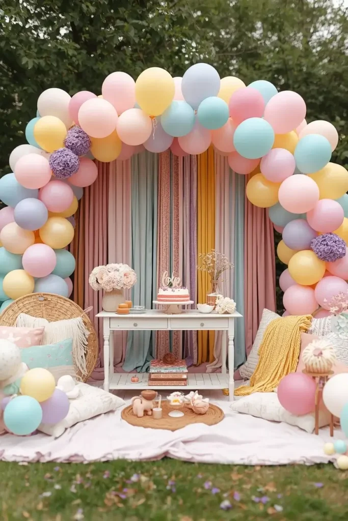 Picnic Theme Birthday Party Setup Ideas