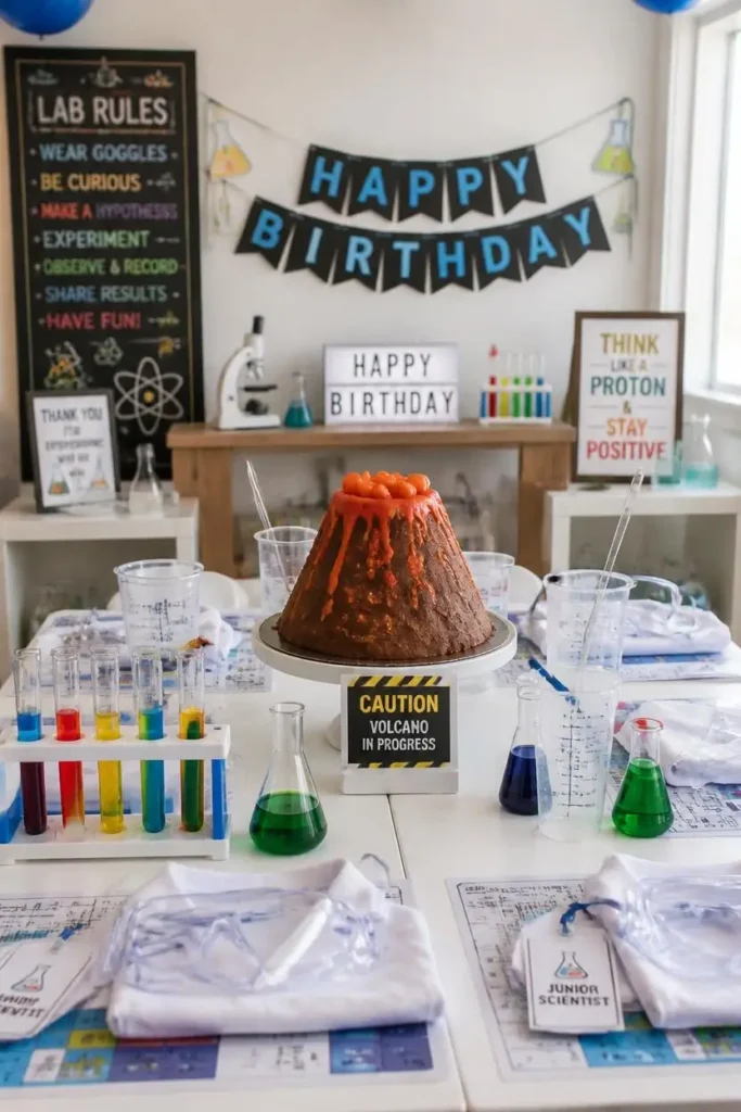 Volcano Science Lab Birthday Party