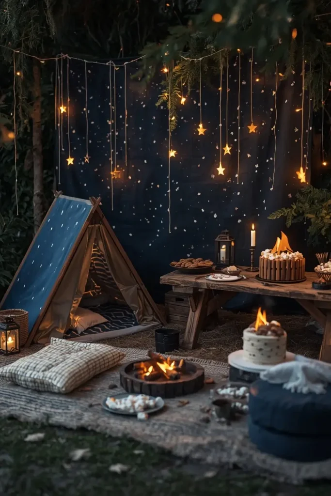 Camping Under the Stars Birthday Theme