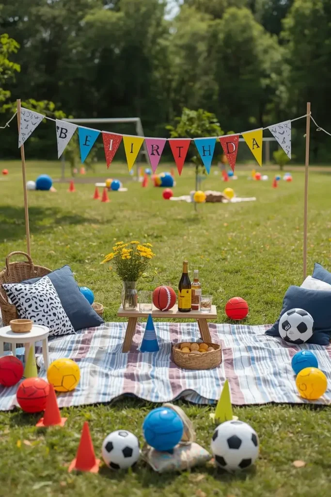Picnic Theme Birthday Party Setup Ideas