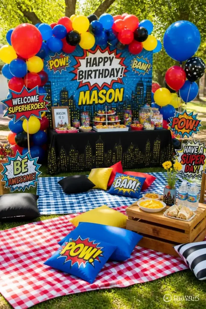 Picnic Theme Birthday Party Setup Ideas