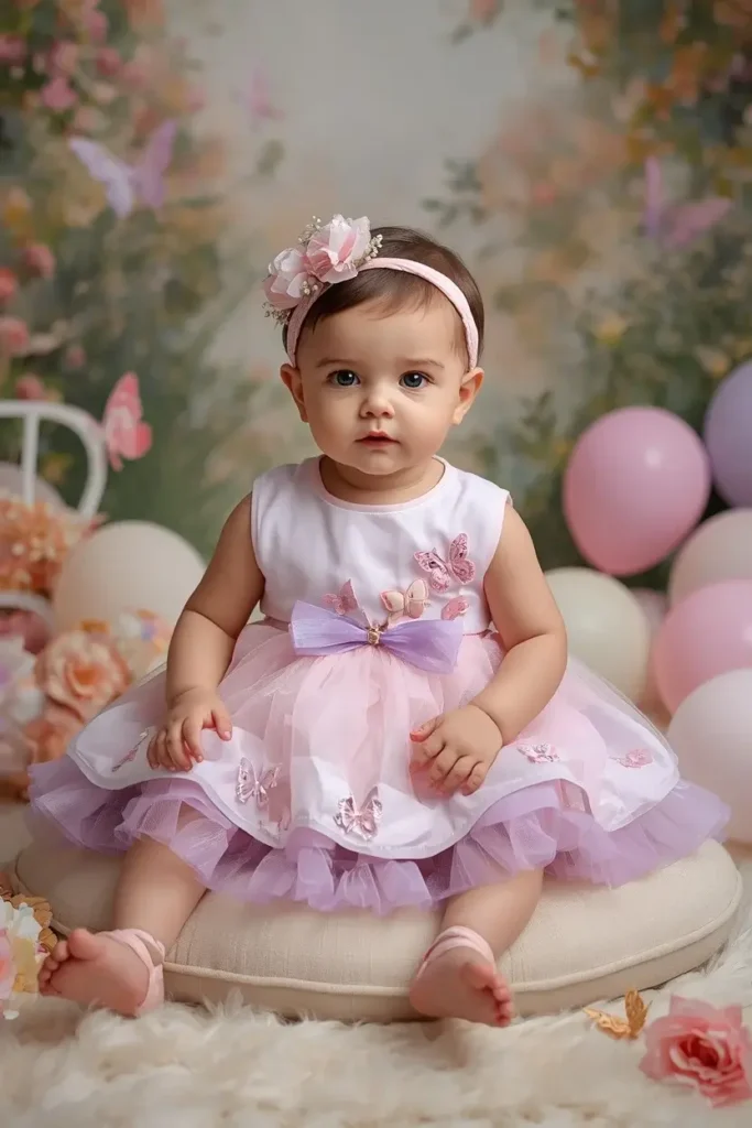 Birthday Photoshoot Outfit Ideas for a Baby Girl