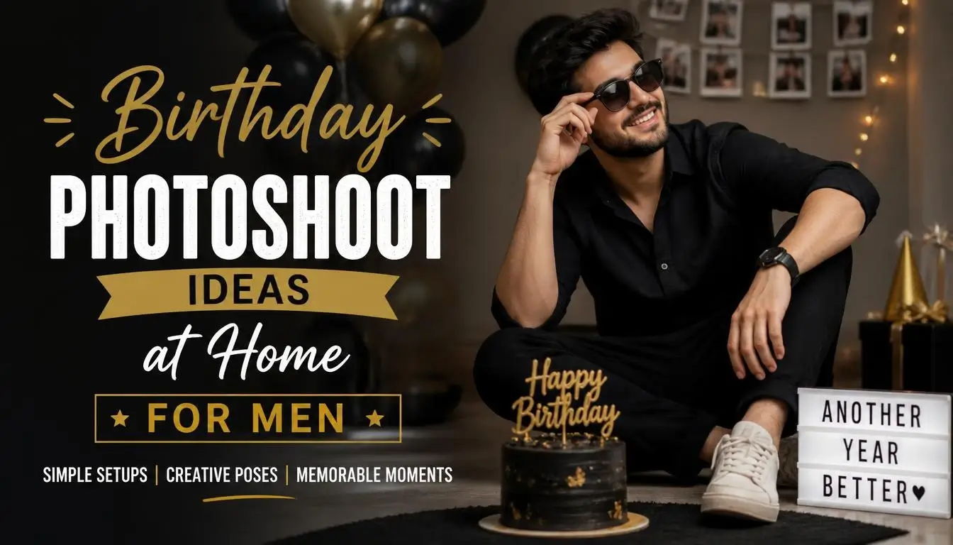Birthday Photoshoot Ideas at Home for Men