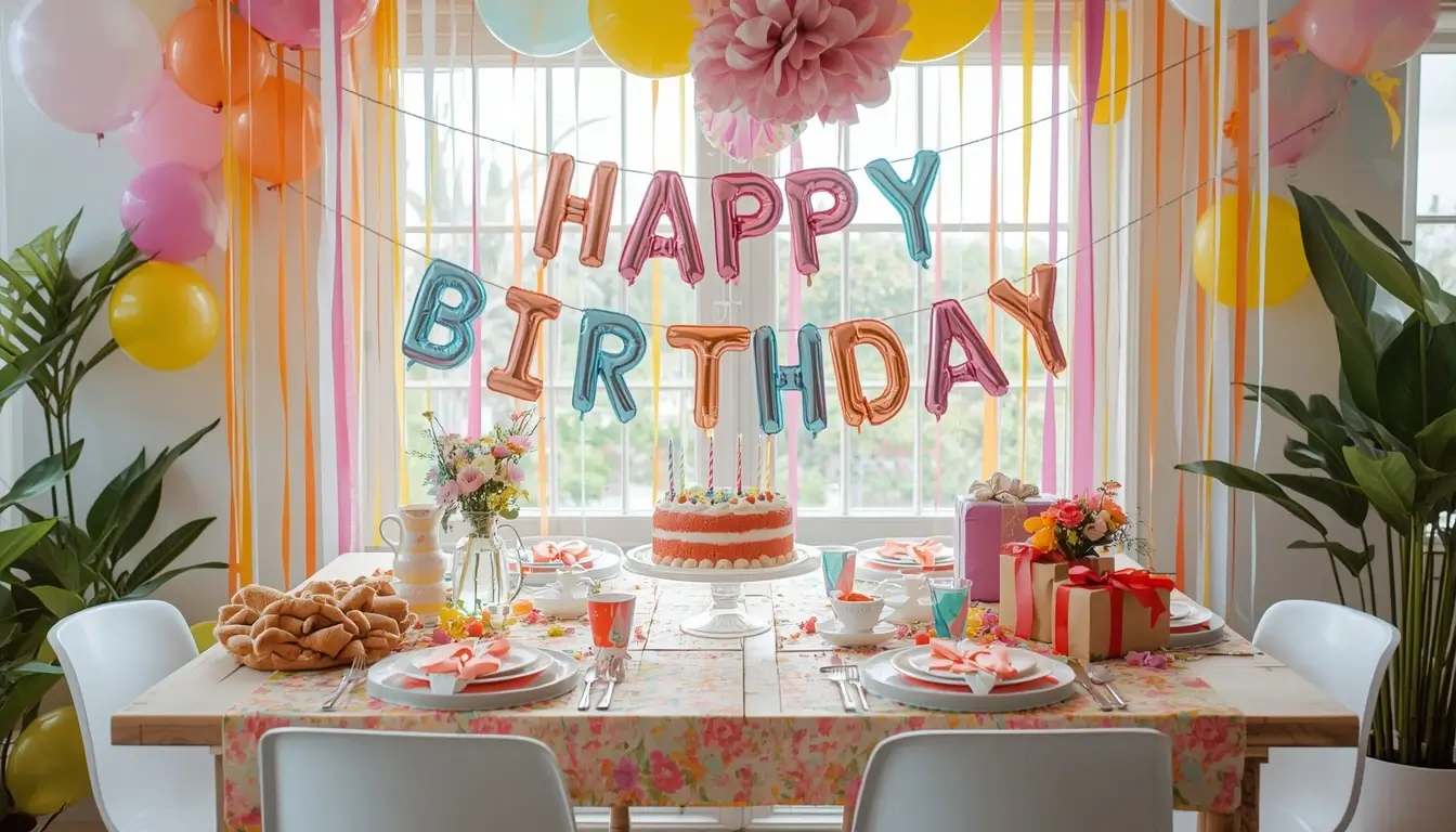 Birthday Table Setup Ideas