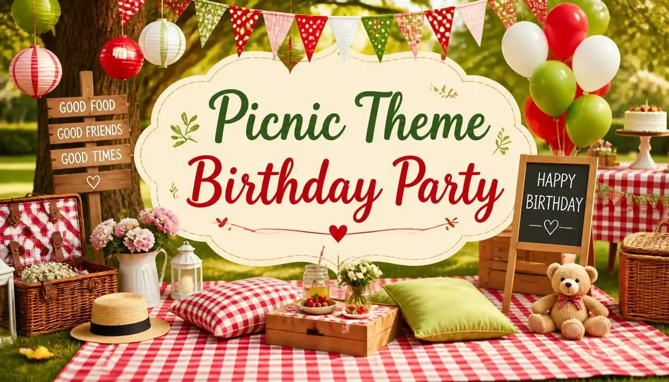 Picnic Theme Birthday Party Setup Ideas