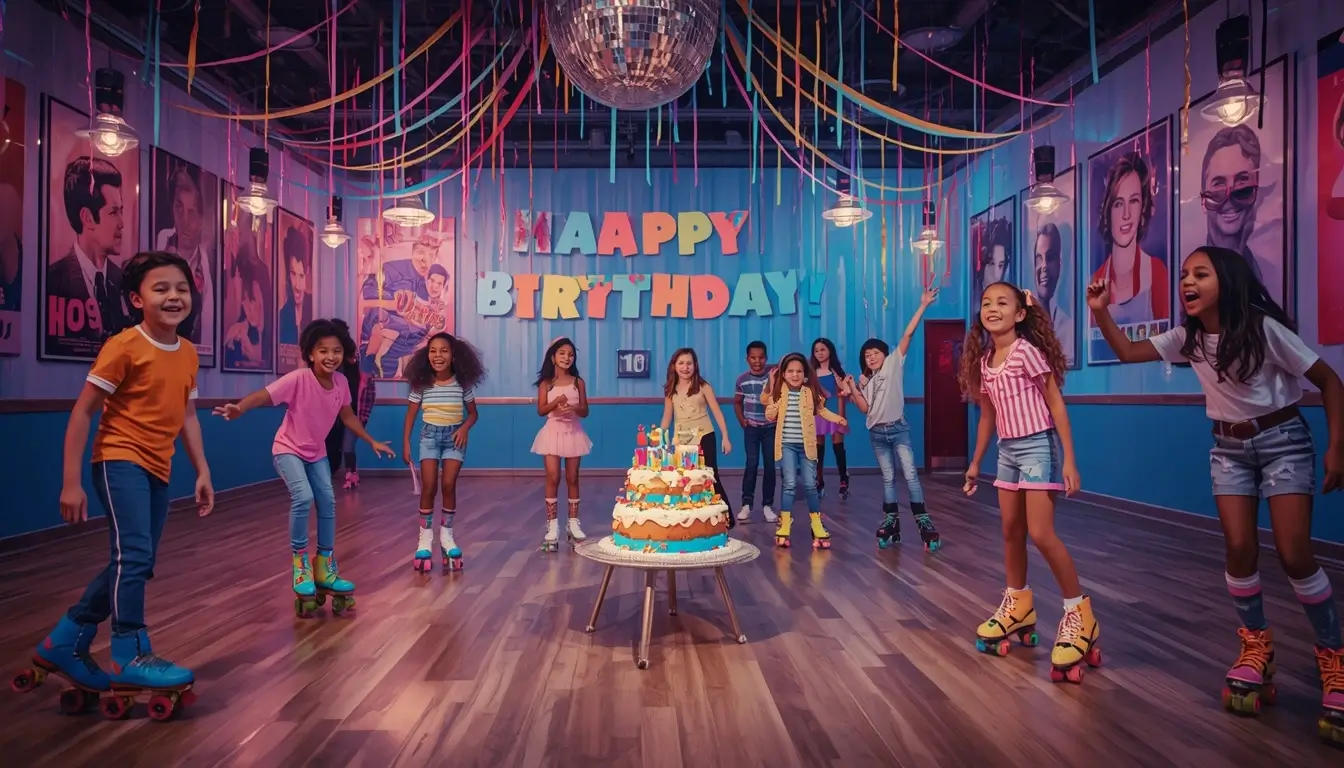 Retro Roller Rink Birthday Party Ideas
